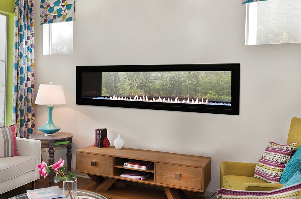 Stock Image - American Hearth - Boulevard 60-inch See-Through American Hearth - Dunrite Chimney and Stove